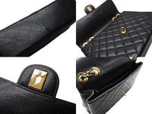 画像をギャラリービューアに読み込む, 極美品 CHANEL シャネル デカマトラッセ30 Sフラップ Wチェーンショルダーバッグ 7番台 ココマーク キャビアスキン ゴールド金具 中古 4b010062