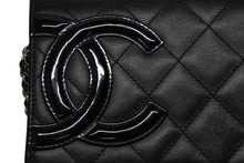 画像をギャラリービューアに読み込む, 極美品 CHANEL シャネル カンボンライン チェーンショルダーウォレット 16番台 ココマーク カーフスキン パテントレザー ブラック 中古 4b010063