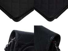 画像をギャラリービューアに読み込む, 極美品 CHANEL シャネル カンボンライン チェーンショルダーウォレット 16番台 ココマーク カーフスキン パテントレザー ブラック 中古 4b010063