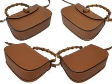 画像をギャラリービューアに読み込む, 極美品 GUCCI グッチ バンブー 2WAYバッグ ハンドバッグ ショルダーバッグ 000 2113 0188 レザー ブラウン ゴールド金具 中古 4b010064