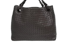 画像をギャラリービューアに読み込む, BOTTEGA VENETA ボッテガヴェネタ ホーボー イントレチャート ハンドバッグ B00231839C ブラウン 美品 中古 4b010070