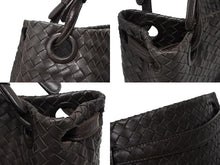 画像をギャラリービューアに読み込む, BOTTEGA VENETA ボッテガヴェネタ ホーボー イントレチャート ハンドバッグ B00231839C ブラウン 美品 中古 4b010070