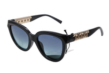 画像をギャラリービューアに読み込む, 新品未使用 TIFFANY &amp; Co ティファニー チェーンテンプル サングラス OTF4215F ブラック ブルー ゴールド金具 サイズ53◻︎19◻︎ 中古 4b010072