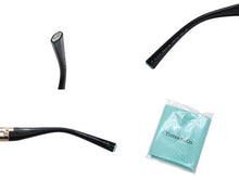 画像をギャラリービューアに読み込む, 新品未使用 TIFFANY &amp; Co ティファニー チェーンテンプル サングラス OTF4215F ブラック ブルー ゴールド金具 サイズ53◻︎19◻︎ 中古 4b010072