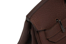 画像をギャラリービューアに読み込む, 極美品 HERMES エルメス バーキン30 ハンドバッグ トゴ チョコレートブラウン シルバー金具 ☐M刻印 中古 4b010075