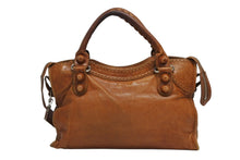 画像をギャラリービューアに読み込む, BALENCIAGA バレンシアガ ジャイアントシティ ハンドバッグ 2WAY ブラウン レザー 204529 シルバー金具 良品 中古 4b010077
