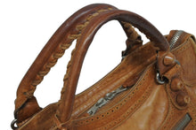 画像をギャラリービューアに読み込む, BALENCIAGA バレンシアガ ジャイアントシティ ハンドバッグ 2WAY ブラウン レザー 204529 シルバー金具 良品 中古 4b010077