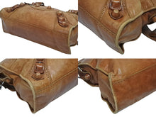 画像をギャラリービューアに読み込む, BALENCIAGA バレンシアガ ジャイアントシティ ハンドバッグ 2WAY ブラウン レザー 204529 シルバー金具 良品 中古 4b010077