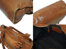 画像をギャラリービューアに読み込む, BALENCIAGA バレンシアガ ジャイアントシティ ハンドバッグ 2WAY ブラウン レザー 204529 シルバー金具 良品 中古 4b010077