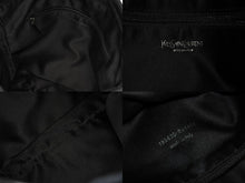 Load image into Gallery viewer, YVES SAINT LAURENT イヴサンローラン トートバック ハンドバッグ キャンバス ネイビー シルバー 美品 中古 4b010080