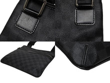 画像をギャラリービューアに読み込む, LOUIS VUITTON ルイヴィトン トマス ショルダーバッグ N58028 ダミエ ブラック シルバー金具 美品 中古 4b010084