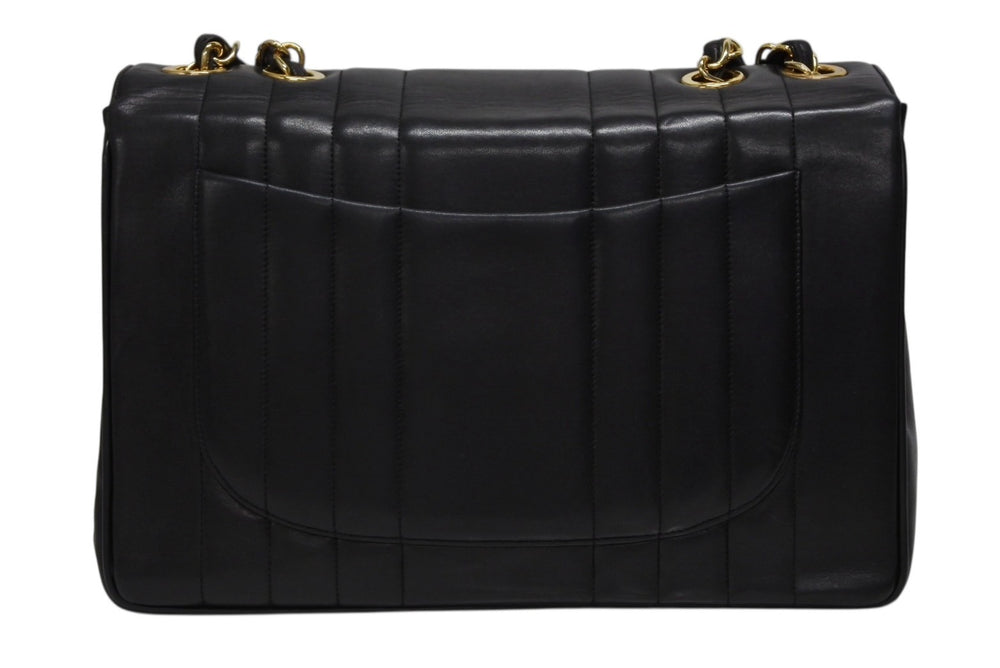 極美品 CHANEL シャネル マドモアゼル Sフラップ Wチェーンショルダーバッグ 3番台 ココマーク ラムスキン ゴールド金具 中古 4b010087
