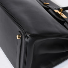 Load image into Gallery viewer, 極美品 エルメス HERMES オータクロア 32 ハンドバッグ ボックスカーフ 黒 ブラック ゴールド金具 レディース □H刻印 中古 4b013545