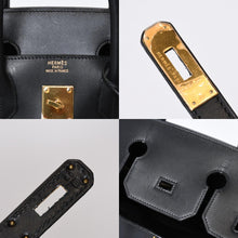Load image into Gallery viewer, 極美品 エルメス HERMES オータクロア 32 ハンドバッグ ボックスカーフ 黒 ブラック ゴールド金具 レディース □H刻印 中古 4b013545