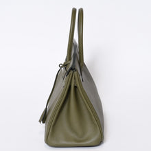 Load image into Gallery viewer, 新品同様 HERMES エルメス バーキン30 ハンドバッグ エプソン ヴェールグリス シルバー金具 □M刻印 中古 4b013546