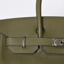 Load image into Gallery viewer, 新品同様 HERMES エルメス バーキン30 ハンドバッグ エプソン ヴェールグリス シルバー金具 □M刻印 中古 4b013546