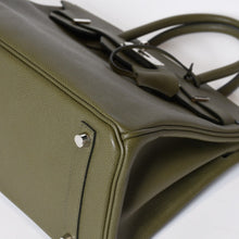 Load image into Gallery viewer, 新品同様 HERMES エルメス バーキン30 ハンドバッグ エプソン ヴェールグリス シルバー金具 □M刻印 中古 4b013546