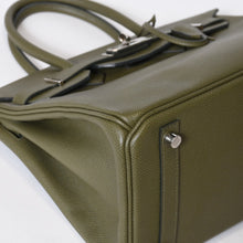 Load image into Gallery viewer, 新品同様 HERMES エルメス バーキン30 ハンドバッグ エプソン ヴェールグリス シルバー金具 □M刻印 中古 4b013546