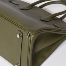 Load image into Gallery viewer, 新品同様 HERMES エルメス バーキン30 ハンドバッグ エプソン ヴェールグリス シルバー金具 □M刻印 中古 4b013546
