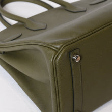 Load image into Gallery viewer, 新品同様 HERMES エルメス バーキン30 ハンドバッグ エプソン ヴェールグリス シルバー金具 □M刻印 中古 4b013546