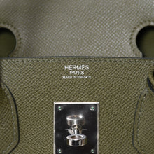 Load image into Gallery viewer, 新品同様 HERMES エルメス バーキン30 ハンドバッグ エプソン ヴェールグリス シルバー金具 □M刻印 中古 4b013546
