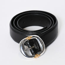 Load image into Gallery viewer, 激レア 新品同様 CHROME HEARTS クロムハーツ ガンスリンガー ベルト 350g K18 22K ブラック レザー 小物 サイズ38 中古 4b013584