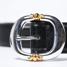 Load image into Gallery viewer, 激レア 新品同様 CHROME HEARTS クロムハーツ ガンスリンガー ベルト 350g K18 22K ブラック レザー 小物 サイズ38 中古 4b013584