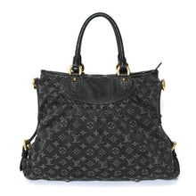 Load image into Gallery viewer, LOUIS VUITTON ルイヴィトン ネオカヴィ GM ハンドバッグ M95352 モノグラムデニム ブラック レザー ゴールド金具 美品 中古 4b013520