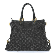 Load image into Gallery viewer, LOUIS VUITTON ルイヴィトン ネオカヴィ GM ハンドバッグ M95352 モノグラムデニム ブラック レザー ゴールド金具 美品 中古 4b013520