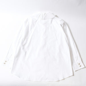 CHANEL シャネル 長袖シャツ ブラウス P62021V11472 サイズ50 ココマーク コットン ホワイト ゴールド 美品 中古 4b012778