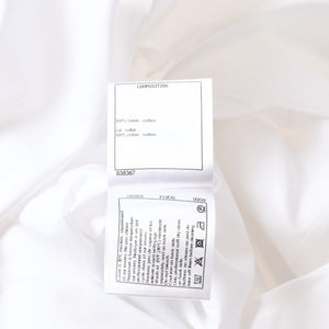 CHANEL シャネル 長袖シャツ ブラウス P62021V11472 サイズ50 ココマーク コットン ホワイト ゴールド 美品 中古 4b012778