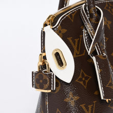 Load image into Gallery viewer, 極美品 LOUIS VUITTON ルイヴィトン シャイニーモノグラム ロックイットBB ハンドバッグ M40599 ブラウン PVC レザー ゴールド金具 中古 4b013469