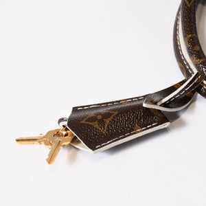極美品 LOUIS VUITTON ルイヴィトン シャイニーモノグラム ロックイットBB ハンドバッグ M40599 ブラウン PVC レザー ゴールド金具 中古 4b013469