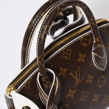 Load image into Gallery viewer, 極美品 LOUIS VUITTON ルイヴィトン シャイニーモノグラム ロックイットBB ハンドバッグ M40599 ブラウン PVC レザー ゴールド金具 中古 4b013469
