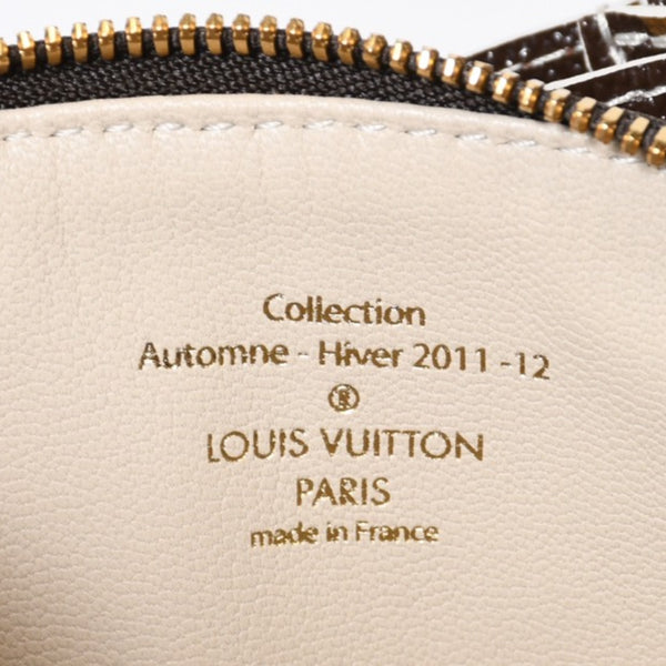 極美品 LOUIS VUITTON ルイヴィトン シャイニーモノグラム ロックイットBB ハンドバッグ M40599 ブラウン PVC レザー ゴールド金具 中古 4b013469