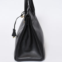 Load image into Gallery viewer, 極美品 エルメス HERMES オータクロア 32 ハンドバッグ ボックスカーフ 黒 ブラック ゴールド金具 レディース □H刻印 中古 4b013545