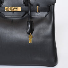 Load image into Gallery viewer, 極美品 エルメス HERMES オータクロア 32 ハンドバッグ ボックスカーフ 黒 ブラック ゴールド金具 レディース □H刻印 中古 4b013545