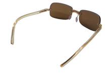 画像をギャラリービューアに読み込む, 極美品 PRADA プラダ ハーフリム サングラス アイウェア SPR11B 56 2AP-3N1 クリアイエロー ゴールド 中古 4b010090