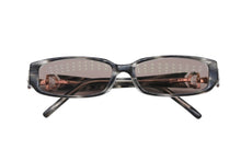 画像をギャラリービューアに読み込む, 極美品 GUCCI グッチ サングラス アイウェア GG-9053J イタリア製 アセテート ブラック グレー クリア ゴールド金具 中古 4b010091