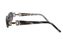 画像をギャラリービューアに読み込む, 極美品 GUCCI グッチ サングラス アイウェア GG-9053J イタリア製 アセテート ブラック グレー クリア ゴールド金具 中古 4b010091