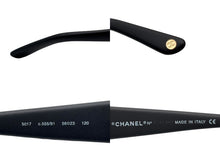 画像をギャラリービューアに読み込む, 極美品 CHANEL シャネル サングラス アイウェア 5017 c.555/91 サイズ56◻︎23 120 ココマーク マットブラック 中古 4b010092
