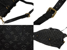 画像をギャラリービューアに読み込む, 極美品 LOUIS VUITTON ルイヴィトン ネオカヴィ MM ハンドバッグ M95351 モノグラム デニム ブラック 2WAY ゴールド金具 中古 4b010098