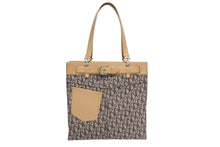 画像をギャラリービューアに読み込む, CHRISTIAN DIOR クリスチャンディオール トロッター トートバッグ BO-B0042 キャンバス レザー ブラウン シルバー金具 美品 中古 4b010099