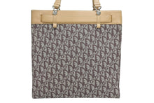 画像をギャラリービューアに読み込む, CHRISTIAN DIOR クリスチャンディオール トロッター トートバッグ BO-B0042 キャンバス レザー ブラウン シルバー金具 美品 中古 4b010099