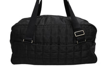 画像をギャラリービューアに読み込む, CHANEL シャネル スポーツライン ボストンバッグ 10番台 ココマーク チョコバー ナイロン ブラック シルバー金具 美品 中古 4b010100