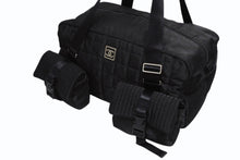 画像をギャラリービューアに読み込む, CHANEL シャネル スポーツライン ボストンバッグ 10番台 ココマーク チョコバー ナイロン ブラック シルバー金具 美品 中古 4b010100