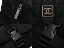 画像をギャラリービューアに読み込む, CHANEL シャネル スポーツライン ボストンバッグ 10番台 ココマーク チョコバー ナイロン ブラック シルバー金具 美品 中古 4b010100