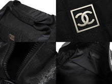 画像をギャラリービューアに読み込む, CHANEL シャネル スポーツライン ボストンバッグ 10番台 ココマーク チョコバー ナイロン ブラック シルバー金具 美品 中古 4b010100