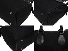 画像をギャラリービューアに読み込む, 極美品 Christian Dior クリスチャンディオール ガリアーノ期 トロッター柄 ミニハンドバッグ 04-BO-0018 ナイロンキャンバス レザー ブラック 中古 4b010101