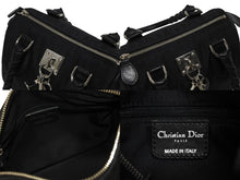 画像をギャラリービューアに読み込む, 極美品 Christian Dior クリスチャンディオール ガリアーノ期 トロッター柄 ミニハンドバッグ 04-BO-0018 ナイロンキャンバス レザー ブラック 中古 4b010101